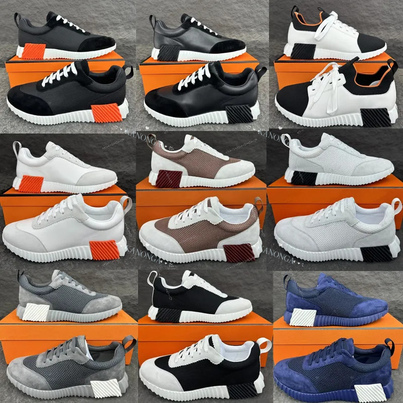 Desiger Suede Casual Shoes With Box Top Quality Boucig Seakers Traiers Breathable Mesh Ruig Shoe Me 7A+ Bouce Seaker Wome No Slip Rubber Sole Flat