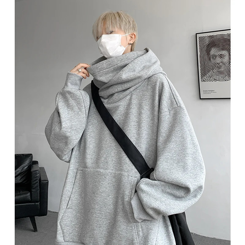 M-XXXXXXXXL Plus Size Mens Pullover Hoodie Plain Color Hooded Long Sleeve Sweatshirt with Poackets Top Hoody Jumpers 8XL 7XL 6XL 260731