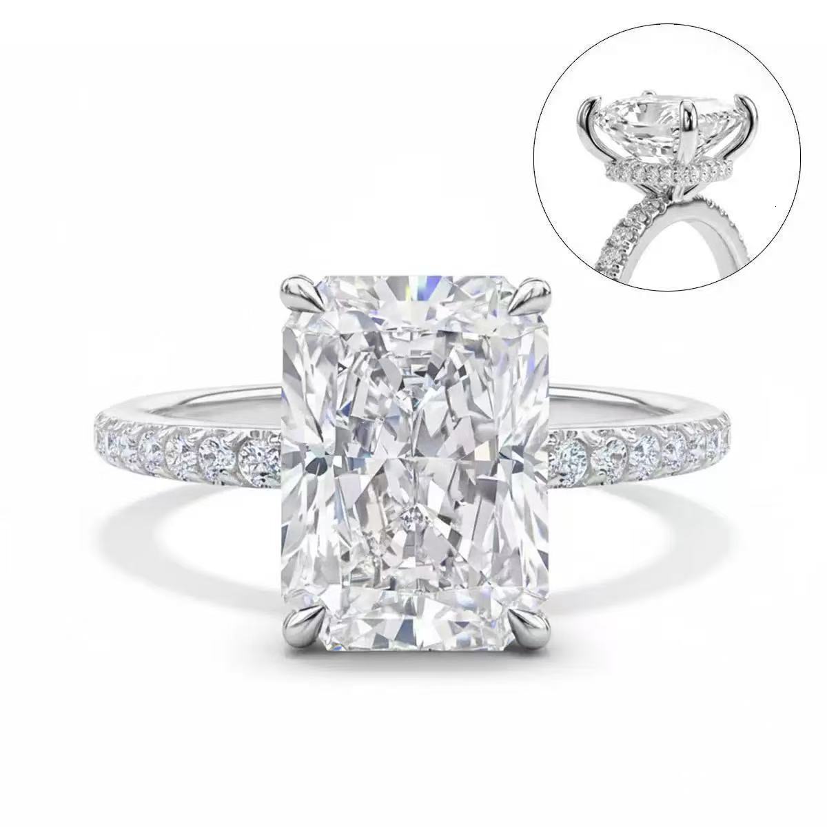 Luxulry Gia Igi Certified Cvd HPHT Lab Grown Diamond 14k 18k Solid Gold Rings Engagement Wedding Ring Jewelry for Women Men