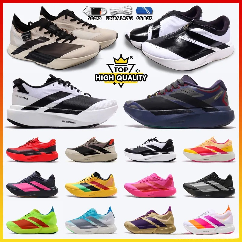 Zero Pro 4 Y3 Running Shoes for Men and Women Outdoor Trainers with Built in Carbon Fiber Lightweight Evo SL 2 Design Size 36 45 White Red Lemon Aur