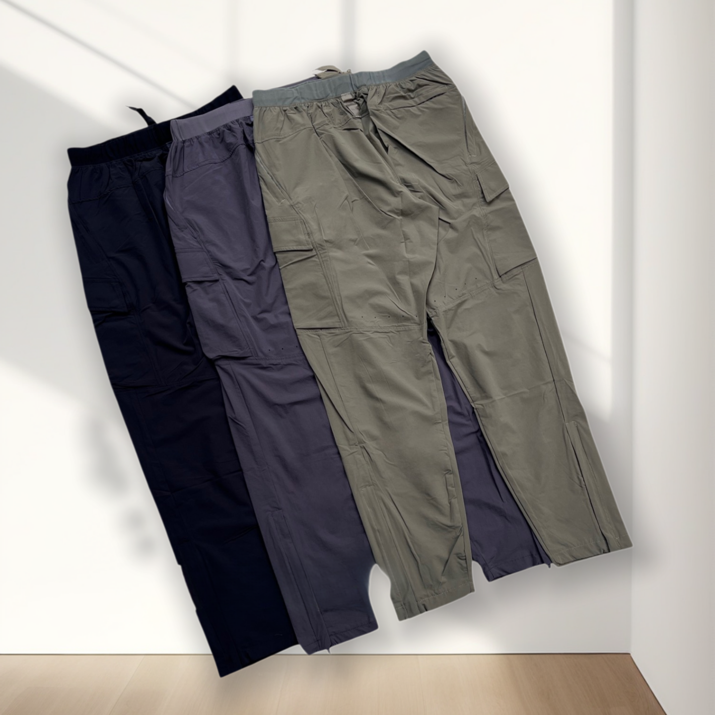 Pantalon hydrofuge coupe-vent décontracté de couleur unie pour l'extérieur