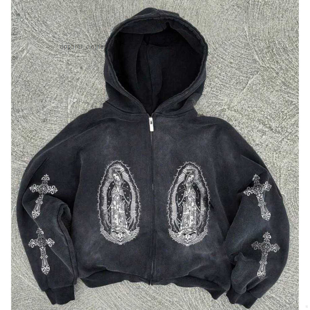 Men's Hoodies Sweatshirts hiphop personty pattern print hoodie strtwear Harajuku jacket gothic casual zip up hoodies Men's Clothing