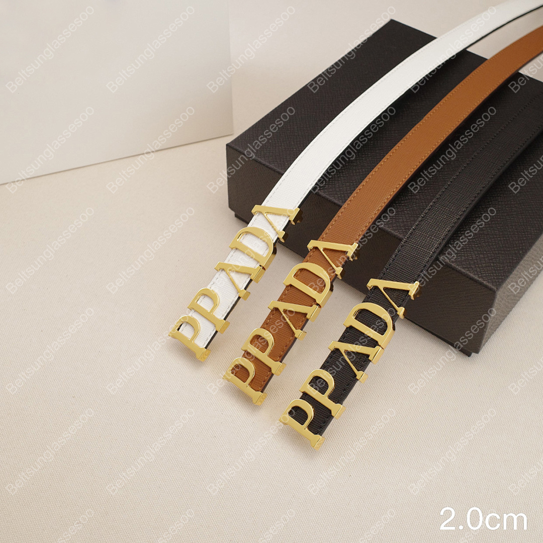 Designer Belt Womens Letters Belt Genuine Leather Ceinture Luxe Gold Silver Letters Buckle Belts Fashion Classic Waistband Width 2.0cm with Gift Box