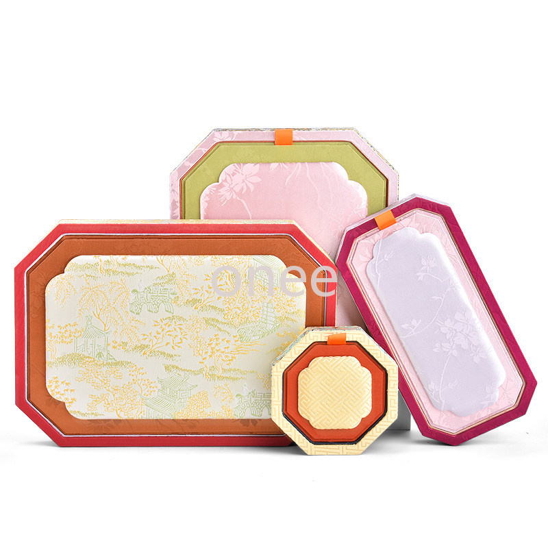 Jinpu embroidered Chinese-style octagonal jewelry box storage box with lid, jewelry bracelet box, luxurious high-end bracelet and necklace hand jewe