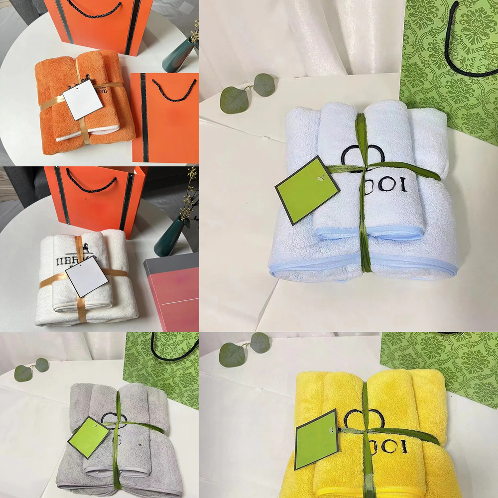Ensemble de serviettes de bain avec lettres de styliste, serviettes épaisses, douces et confortables, pour cadeaux, Direct d'usine