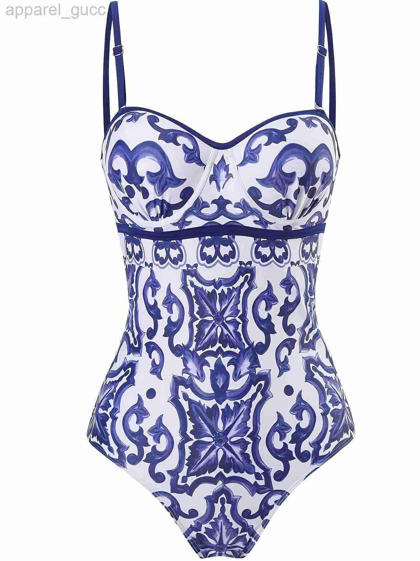 Women's Adjustable One-Piece Swimsuit - Tummy Control High Cut Bathing Suit Vacation Beach Bikini Alternative Designer Solid Color Swimwear