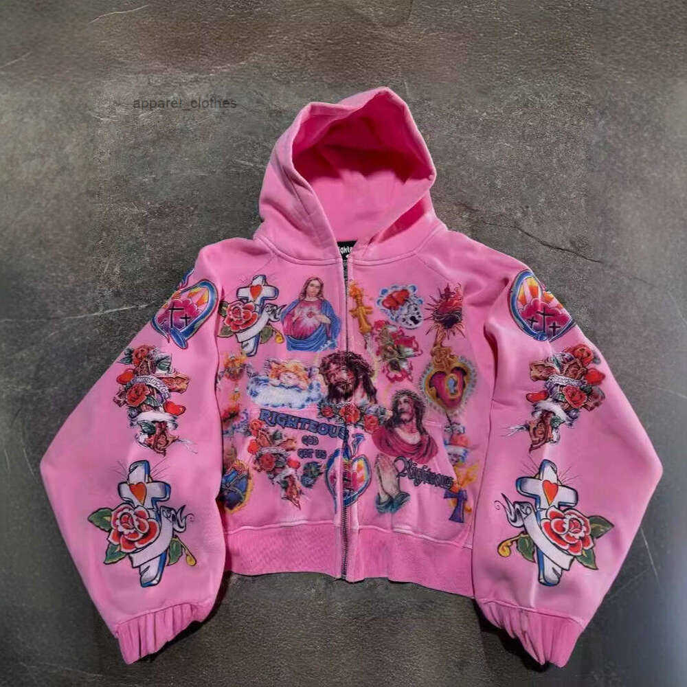 2026 ins European and American Wholesale 3D Printed Zipper Sweatshirt Long Sleeve Pullover Hoodie Vintage Jacket Street Fashion Y2K