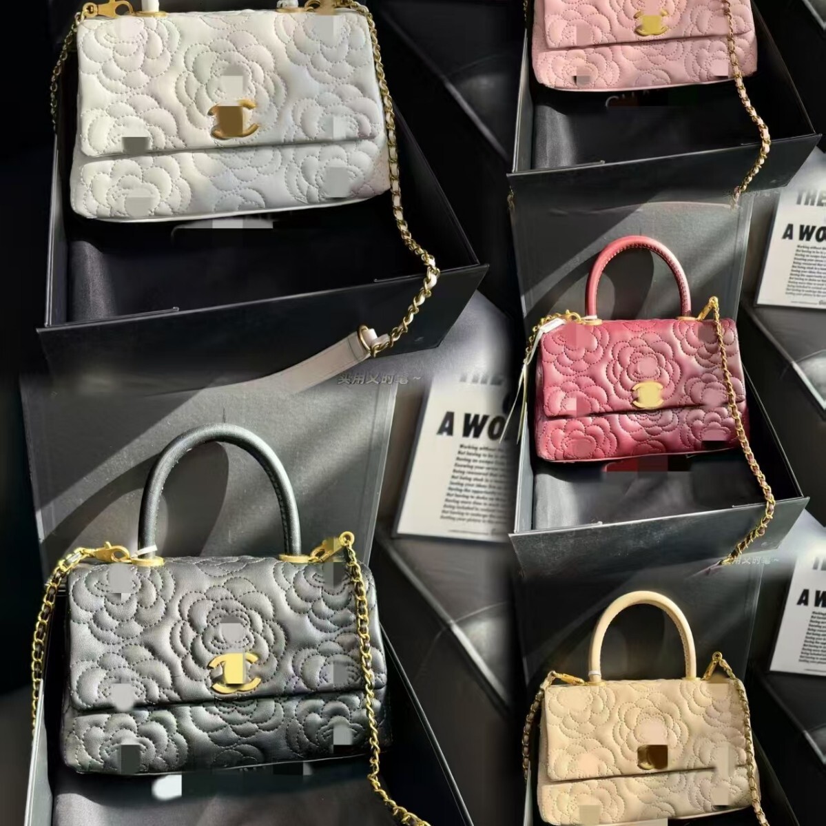 2026 New Model Foreign designer bag Trade Classic ladies' bag Camellia Chain Handbag, Fashionable Versatile, Large Capacity, Shoulder and Cross