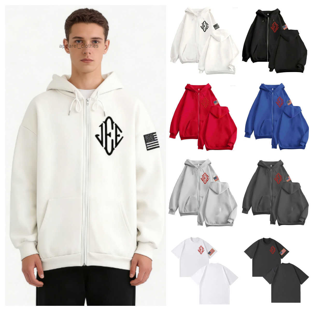 Men's Hoodies Jeffrey Epstein Print Zipper Men Women Fashion Zip Up Hooded Sweatshirts Long Sleeve Pullovers Jackets Hip-hop Rock Youth
