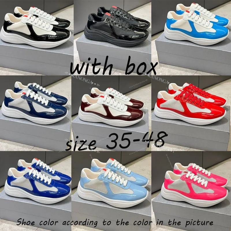 Designer Casual 7A+ Low Red Sneakers Luxury Trainers Americas Sneaker Rubber Fabric Outdoor Comfortable Walking Shoes Big Size 35 48