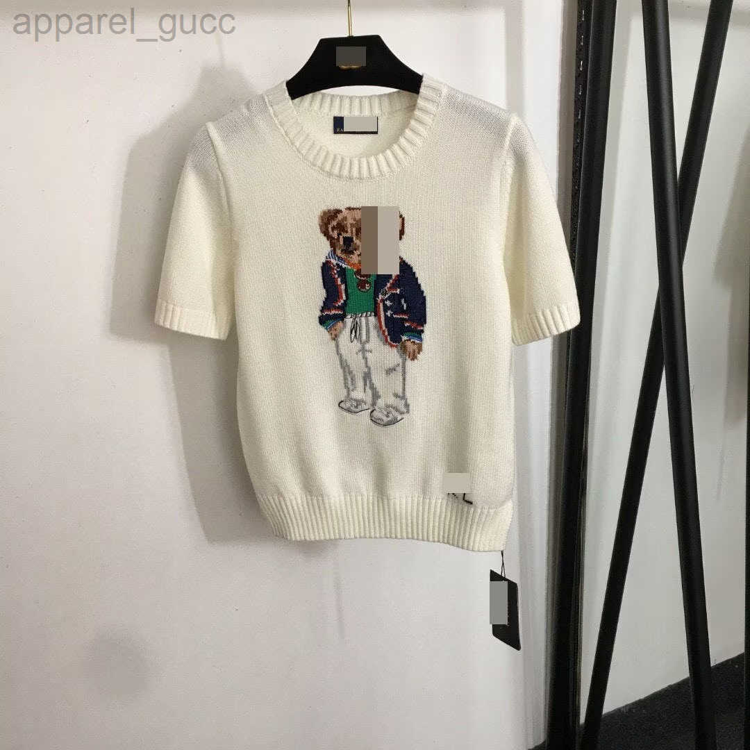 Designer Women Clothes Knitted Shirts Tops Ladies Tee Short Sleeve Luxury Womens T-shirts Summer Sweater Tshirt