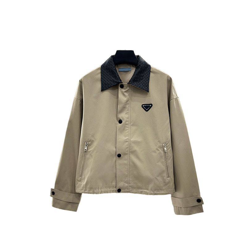 26ss designer summer autumn new fashion trend retro casual multifunctional jacquard brand letter high-quality button zipper woven collar jacket wome