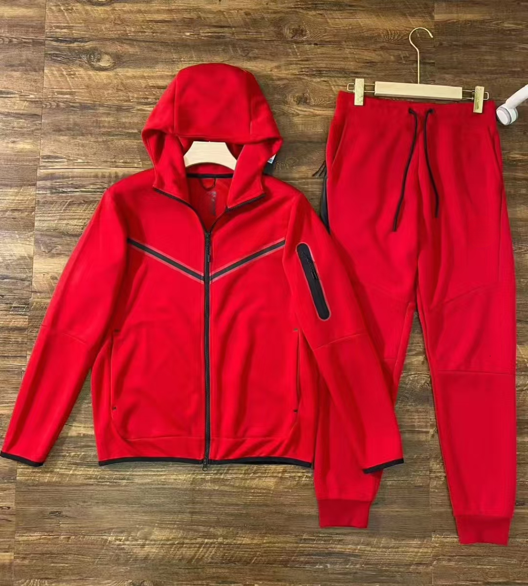 AAAnocta survêtements tech polaire hommes sweat à capuche puover épais sweats Sport veste pantalon ensemble deux pièces costume femme pull à capu
