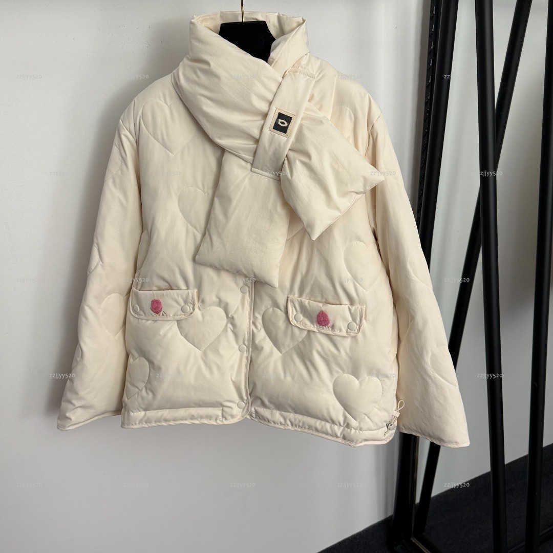 Brand Designer Style Puffer Jacket women designer clothes Logo letter grid with double-sided lining down Jacket Winter Pair with scarf Thick coat A3
