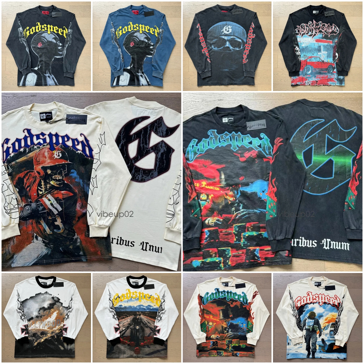 2026 Long T-shirt God spds Trend Designer printed pattern design Tshirts Top Spring Summer Men Women Casual breathable Long Slve shirts T260812