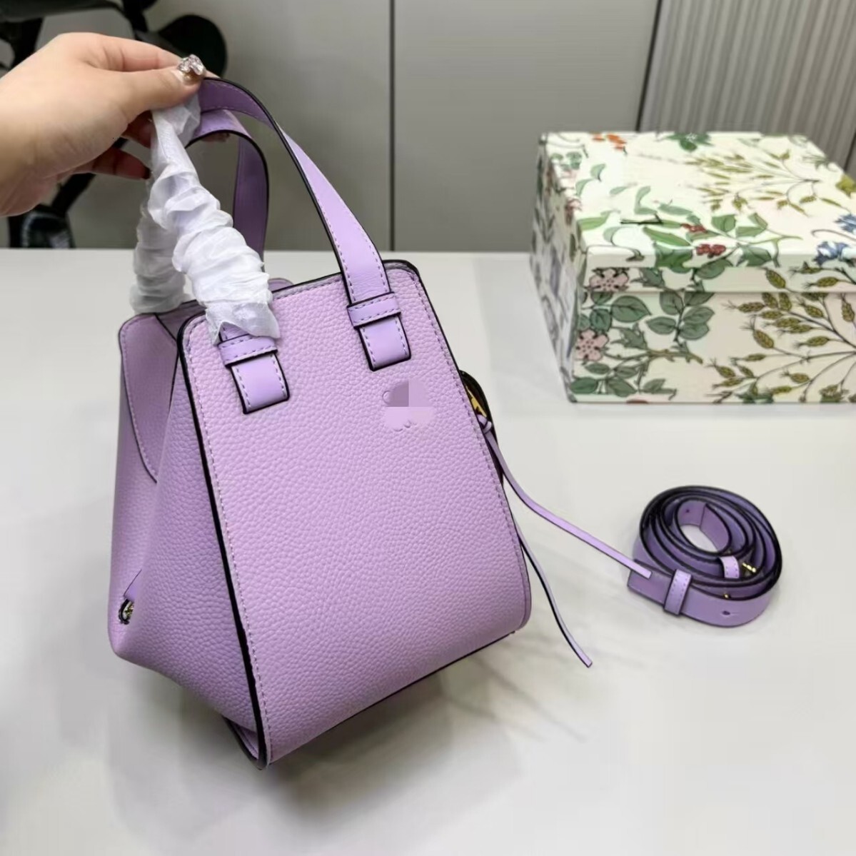 2026 New Maya High-End Genuine Leather Family Hammock Cowhide Lychee ladies' bag designer bag Pattern Tote Bag Shoulder Handbag