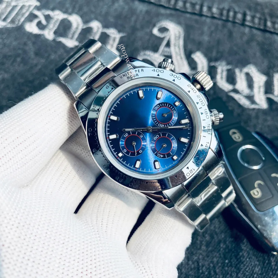 2026AAA+40mm high end mechanical quality luxurious multi color dial luminous sapphire glass luxury stainless steel strap orologio di lusso designer