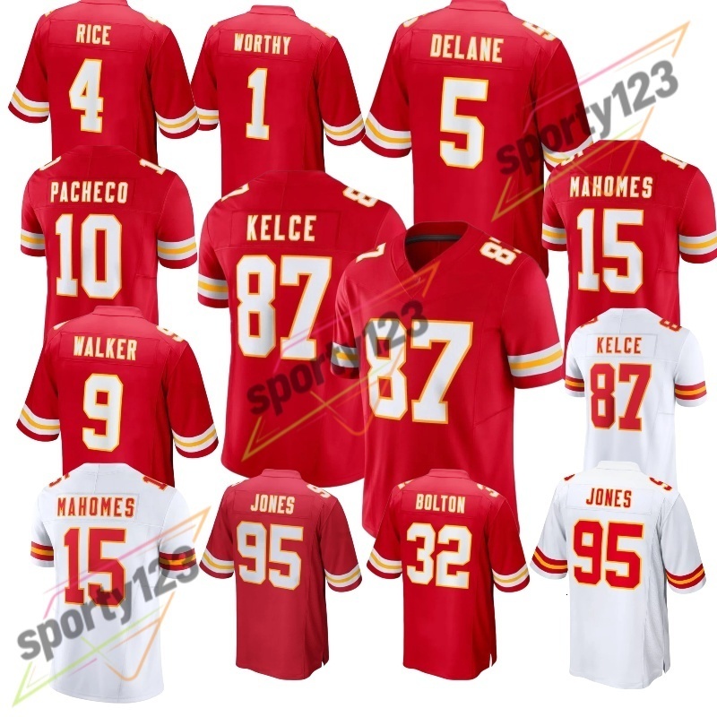 Travis Kelce Patrick Mahomes Rashee Rice Men Football Jersey Fully Embroidered Sports Jersey Wholesale Ready to Ship