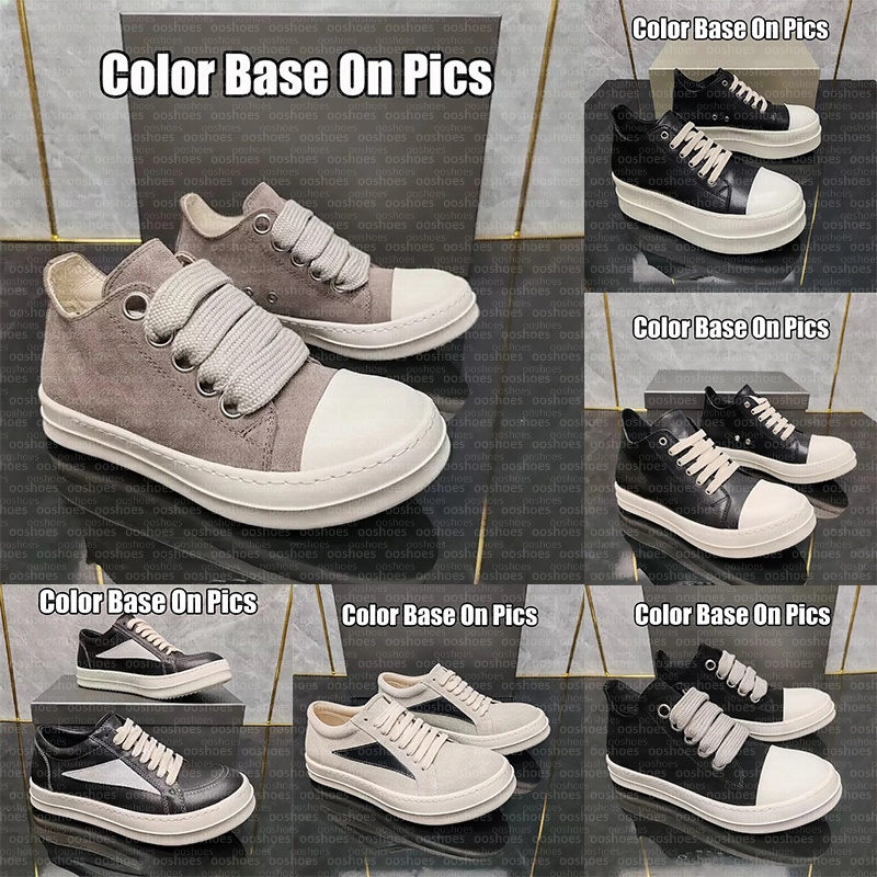 Designer Vintage Casual Shoes Mens Women Low Furry Canvas Genuine Leather Boots Luxury DRKSHDWs Black White Top Horse Hair Suede Brand outdoor