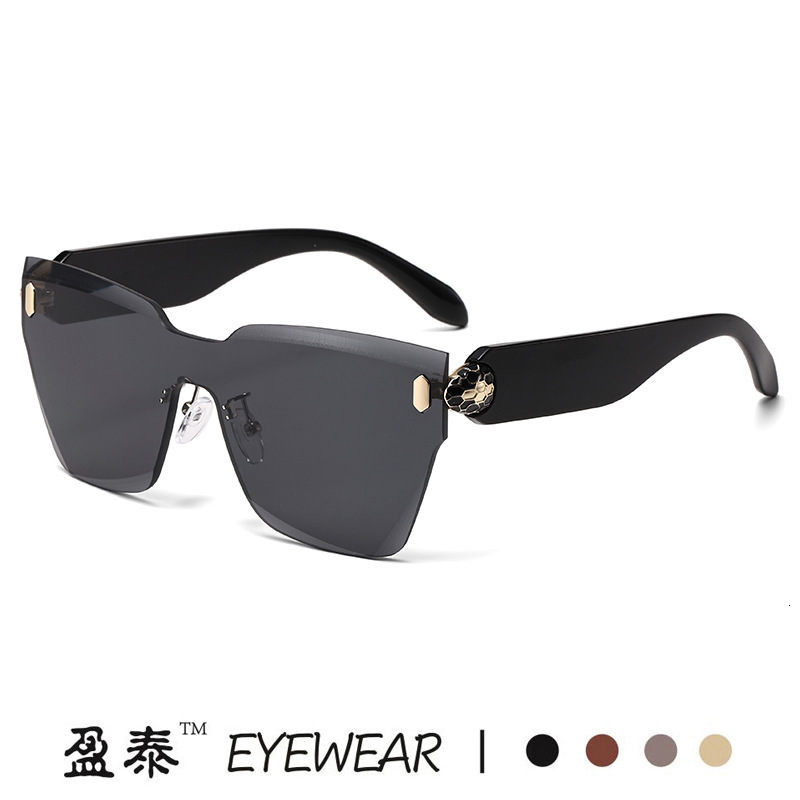 Designer Luxury Brand&# 039 Sunglasses 2025 New Snake-Head Frameless Cut-Edge One-Piece Fashion Sunglasses INS Style Internet Celebrity Street Style