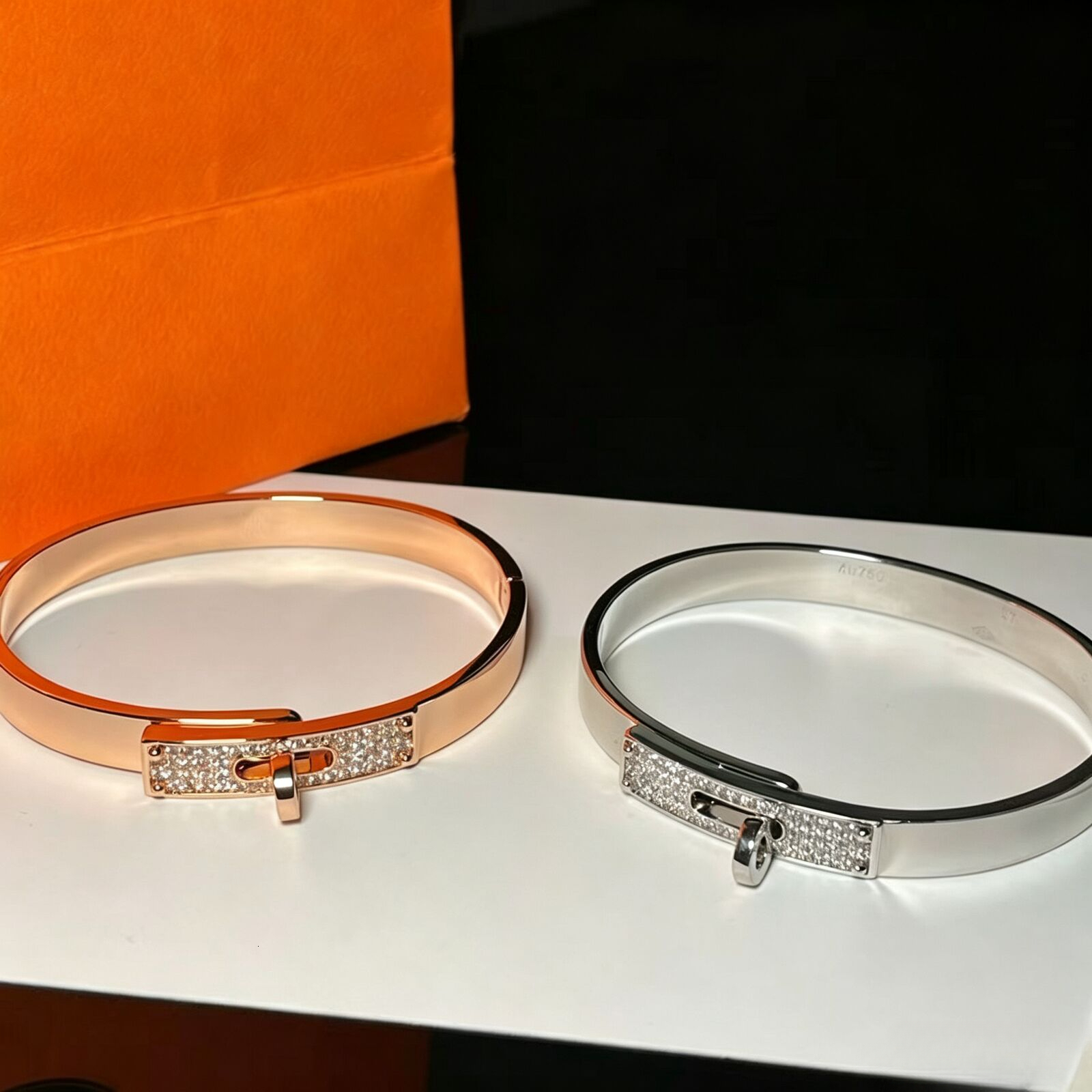 bracelet designer bracelet jewellery designer for women H bracelet lock buckle crystal open oval bangle luxury wrist jewelry for wedding party daily