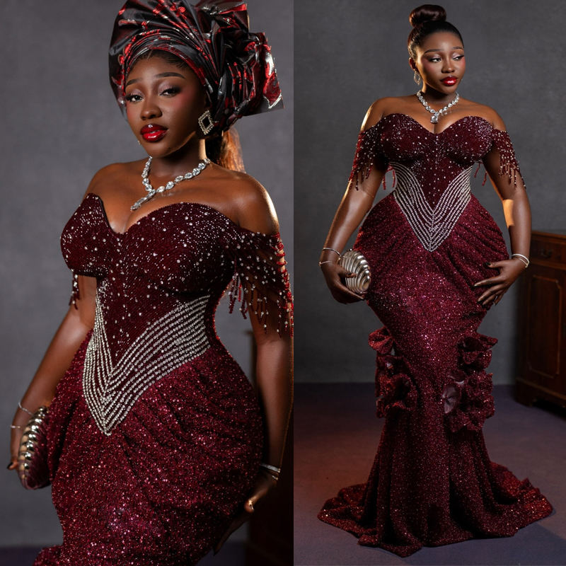 Plus Size Classic Mermaid Prom Dress 2026 Robe De Soiree For