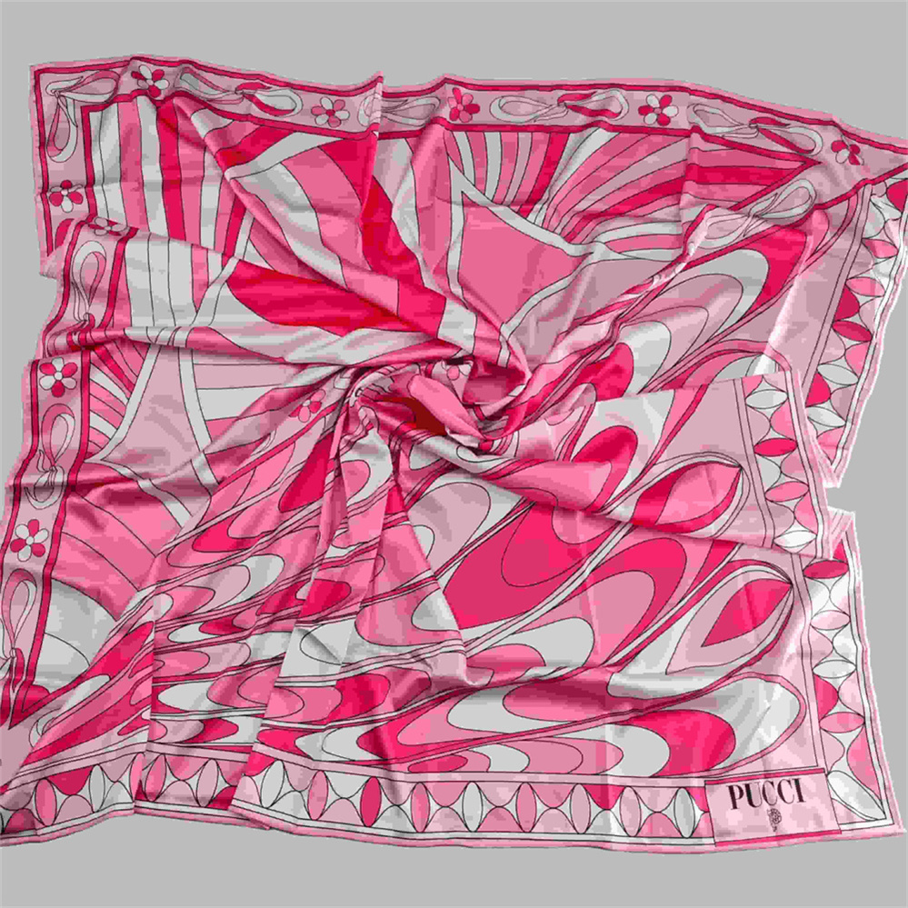 Sarongs Wraps Scarves Colorful Pucci shawl designer Y2K glamorous one-piece swimsuit, 100% silk swimsuit with scarf, sexy one-shoulder summer surfwe