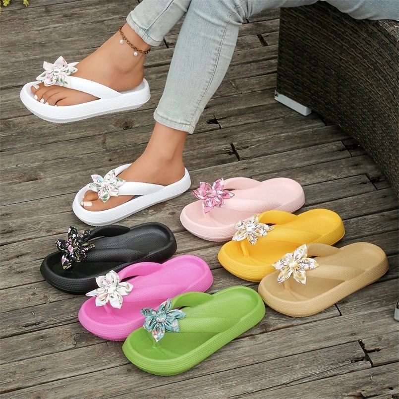 Summer Sweet Romantic Six-Petal Flower Pattern Womens Flip-Flop Beach Party Seaside Vacation Daily Walking Comfort Soft Sandal 260423BJ