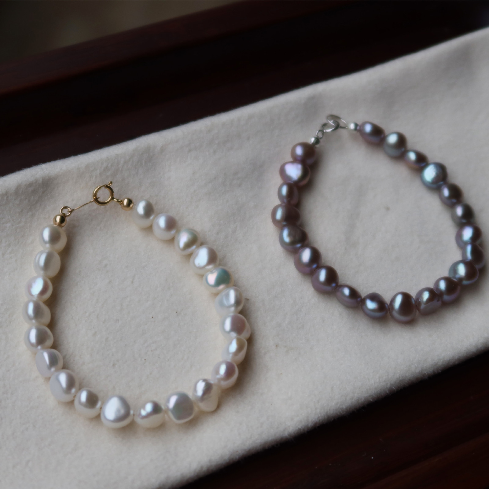 Luxury Design S925 Sterling Silver Natural Baroque Pearl Bracelet Freshwater Pearl Bracelet with American Gold Plating240705bj