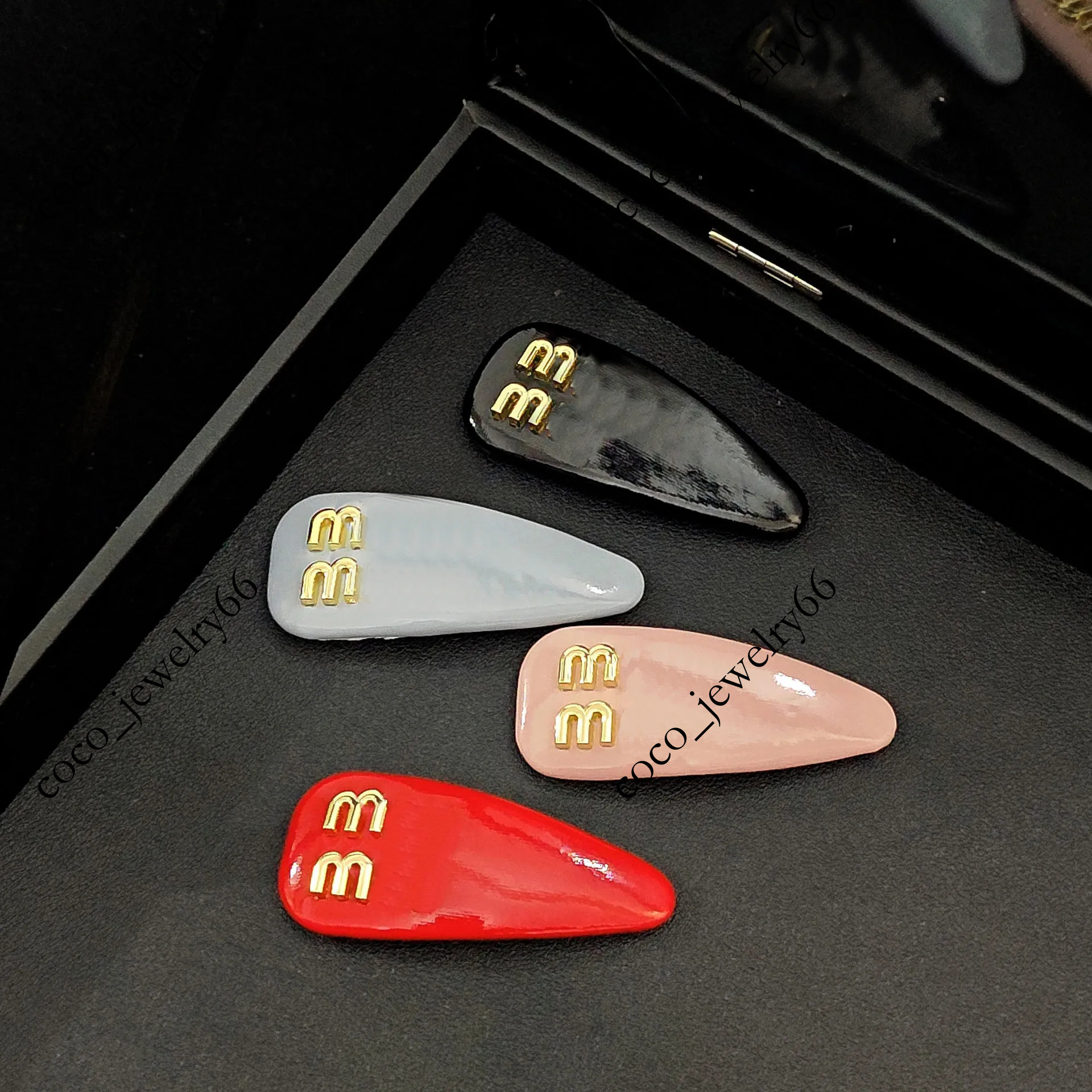 New Candy Colored Clips High Version Pu Leather For Bangs Womens BB Side Clip Stylish Hair Acssory Z260514