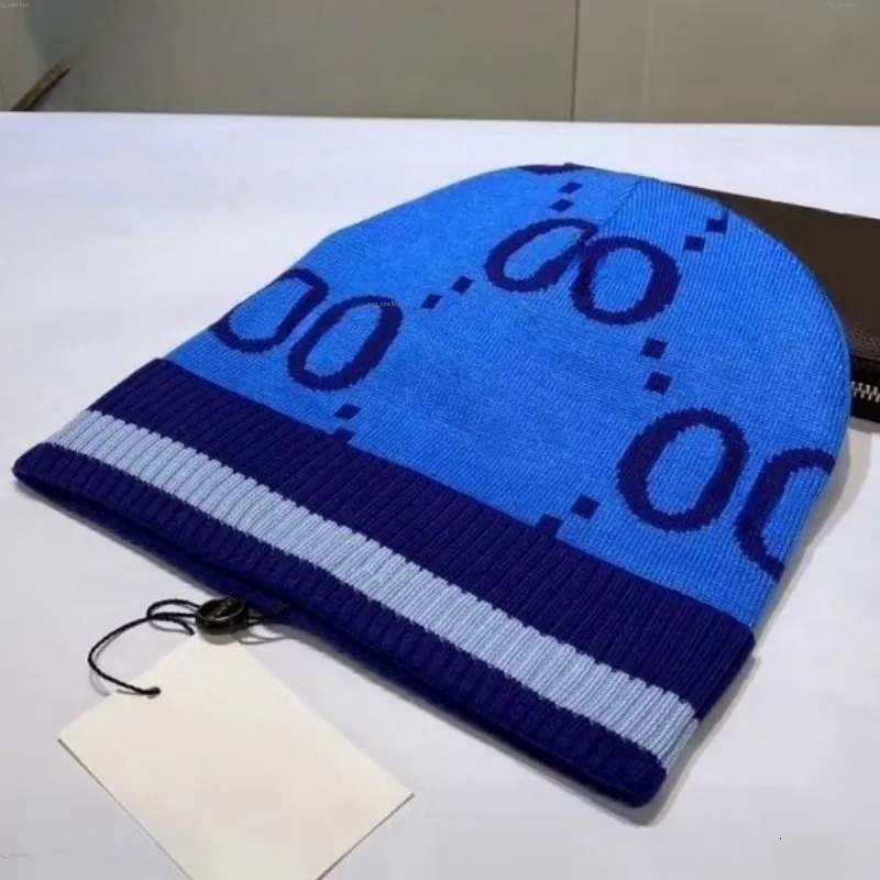 hats winter beanie designer hat Designer Classic Letter Knitted Beanie Caps Mens Womens Autumn Winter Warm Thick Wool Embroidery Hat