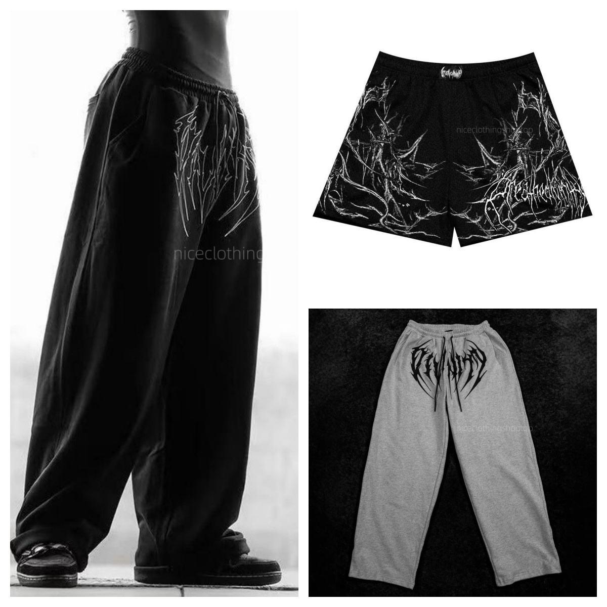 Men's Sportwear Designer Short Y2k Gothic Breathedivinitys pants gym sports oversized short pants men bone splitter sportpants divinitys Jogger