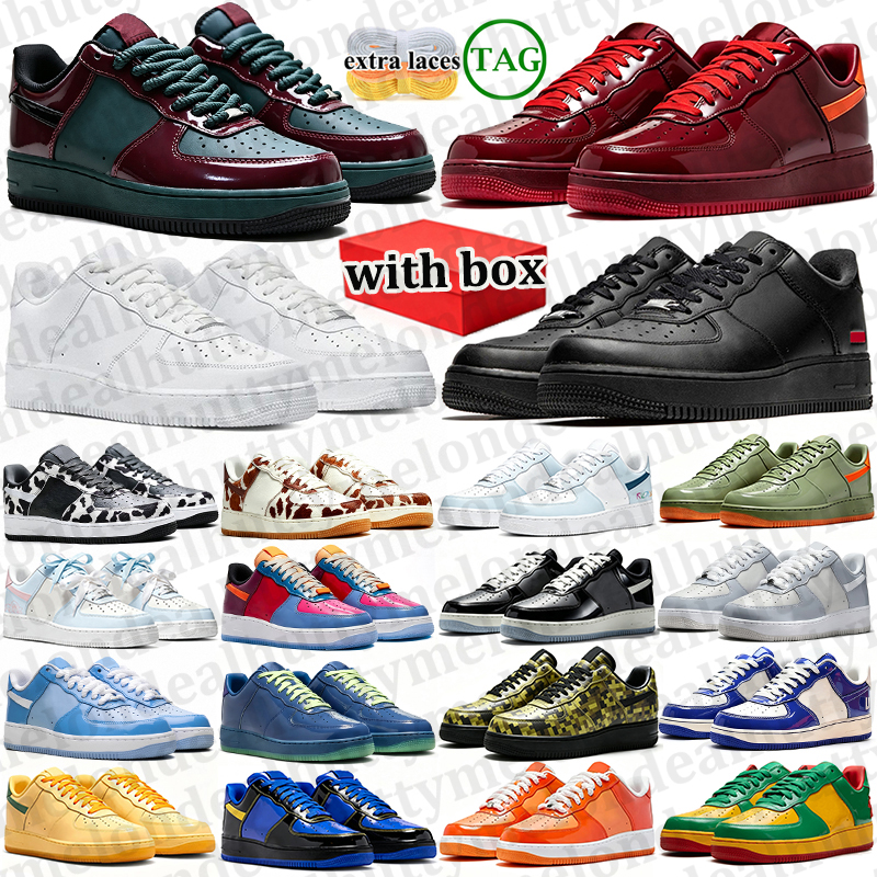 avec boîte AF1S chaussures de créateur hommes femmes baskets noir blanc rose baskets durables chaussures de sport de plein air