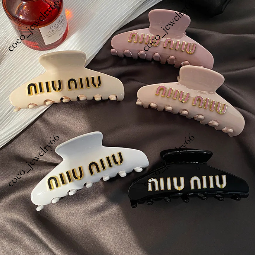 Matte French Charm Style Girl Jewelry Classic Letter Fashion Large size Clip Spring Birthday Gift Hair Barrettes