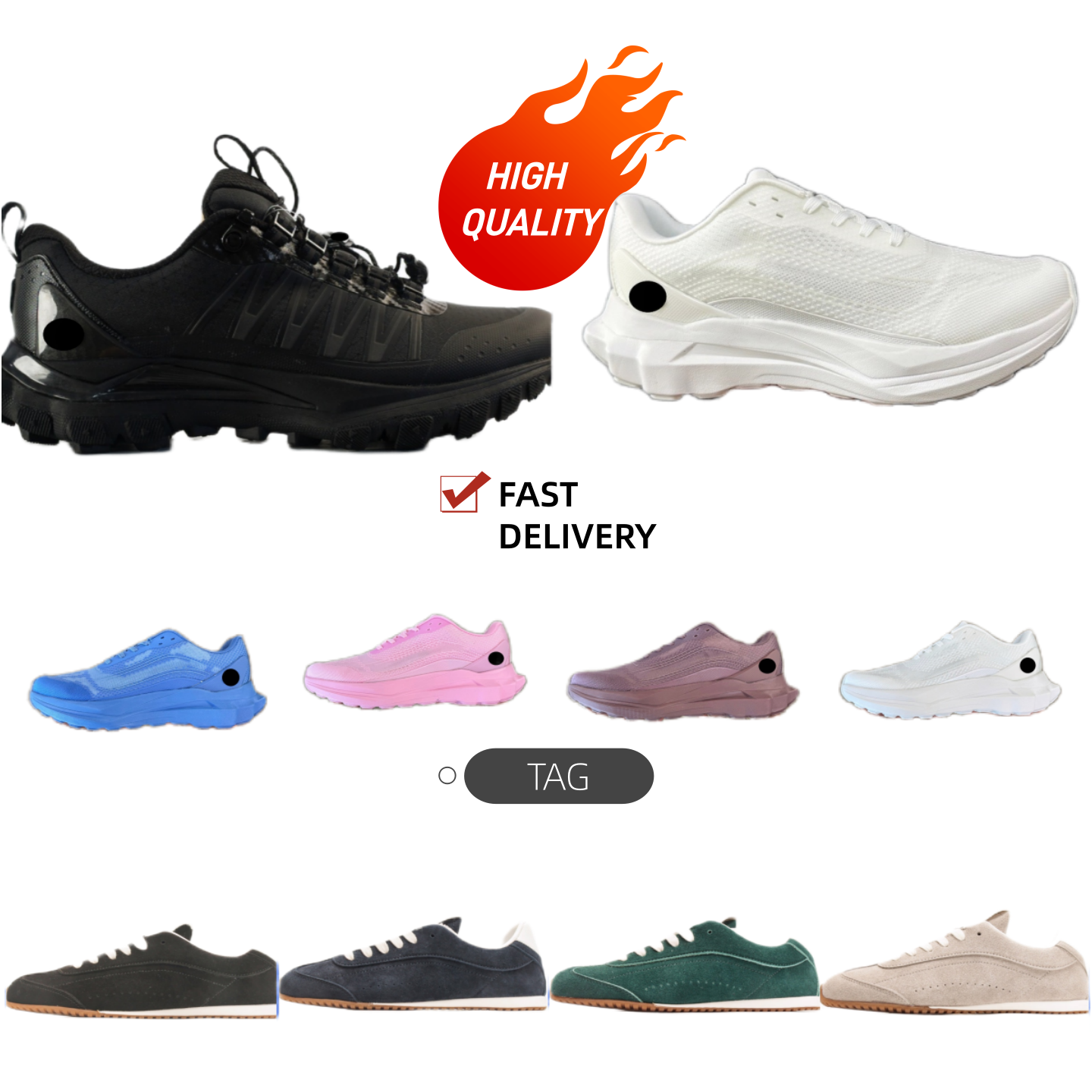 Chaussures de sport de haute qualité conçues par des designers professionnels seniors avec des baskets décontractées blanches unisexes au design