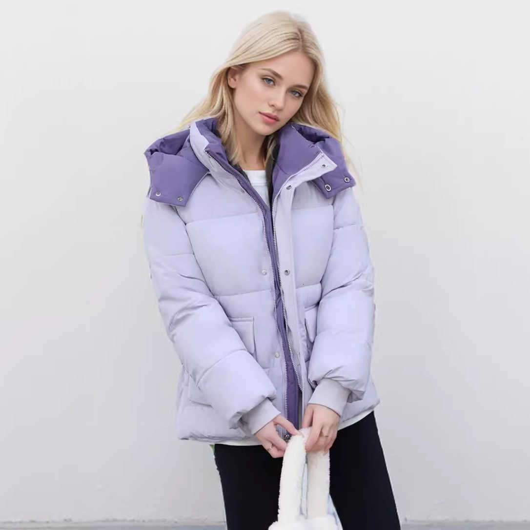 Jacket Puffer Down Cotton Jacket Womens Short Style Winter New Style Thickened Cotton Jacket Girls Cotton Jacket Bread Jacket Outerwear S260804C4Z2