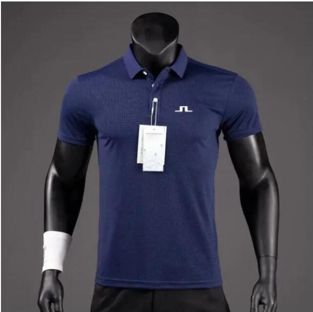 Mens Polos Summer Golf Shirts Men Casual Polo Shirts Short Sleeves Summer Breathable Quick Dry J Lindeberg Golf Wear Sports T Shirt 33f