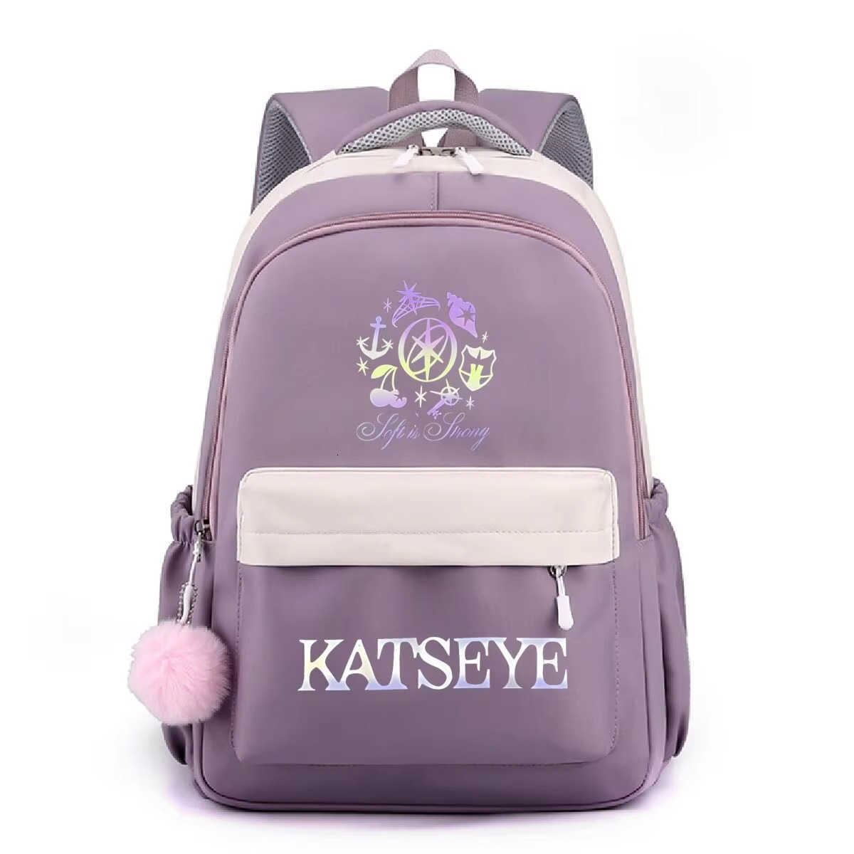 Fashion Korean-style student backpack with college style, large capacity, lightweight, and back-supporting feature, double-shoulder bag T260804