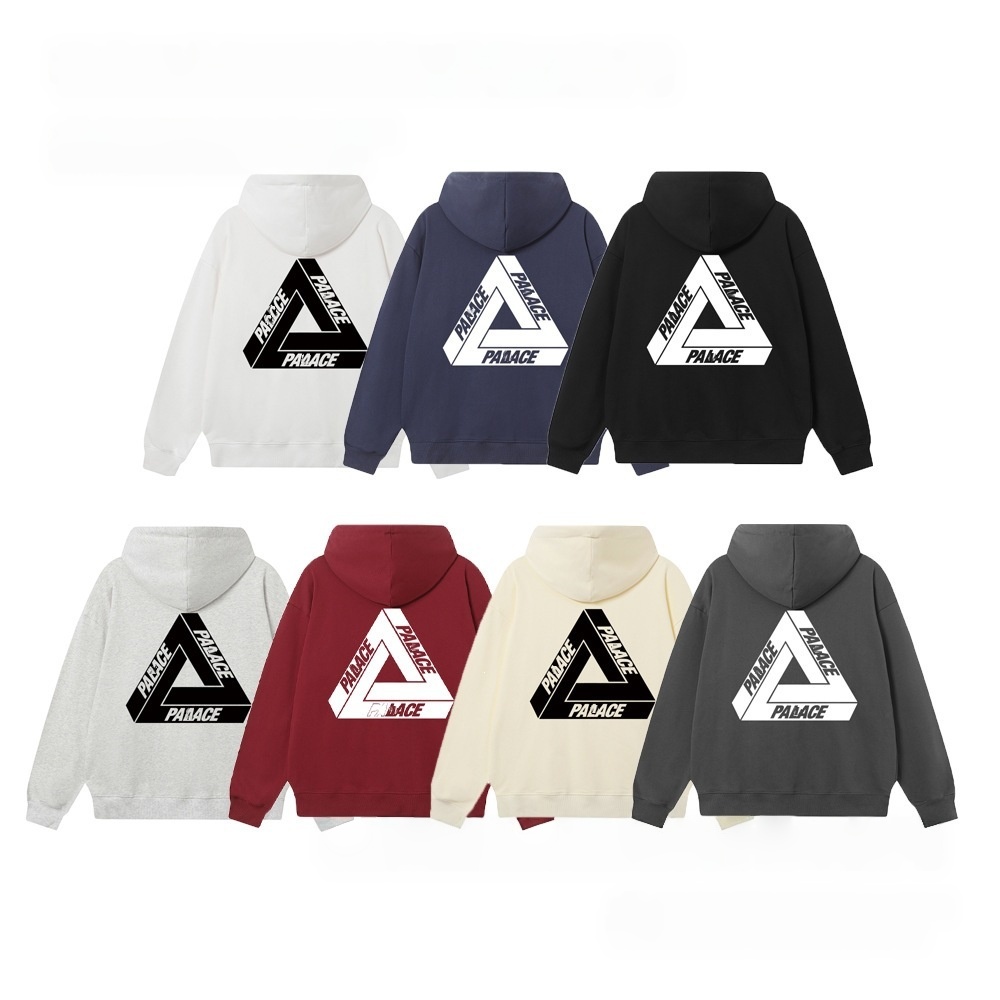 New Palacees collaboration style FW25 oversized casual pullover hooded hoodie with overlapping logo print Palacees hoodie hoodies designer