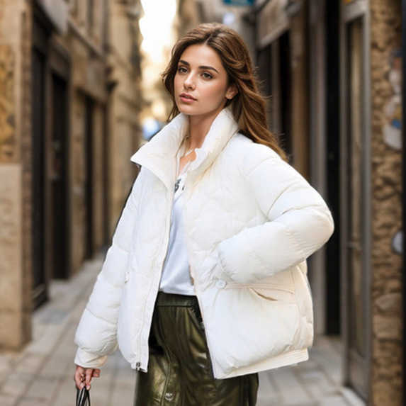 jacket puffer Cotton Jacket Winter New Item Small Womens Short Cotton Jacket Down Cotton Lightweight Warm Version Stand Collar S260804LI9X