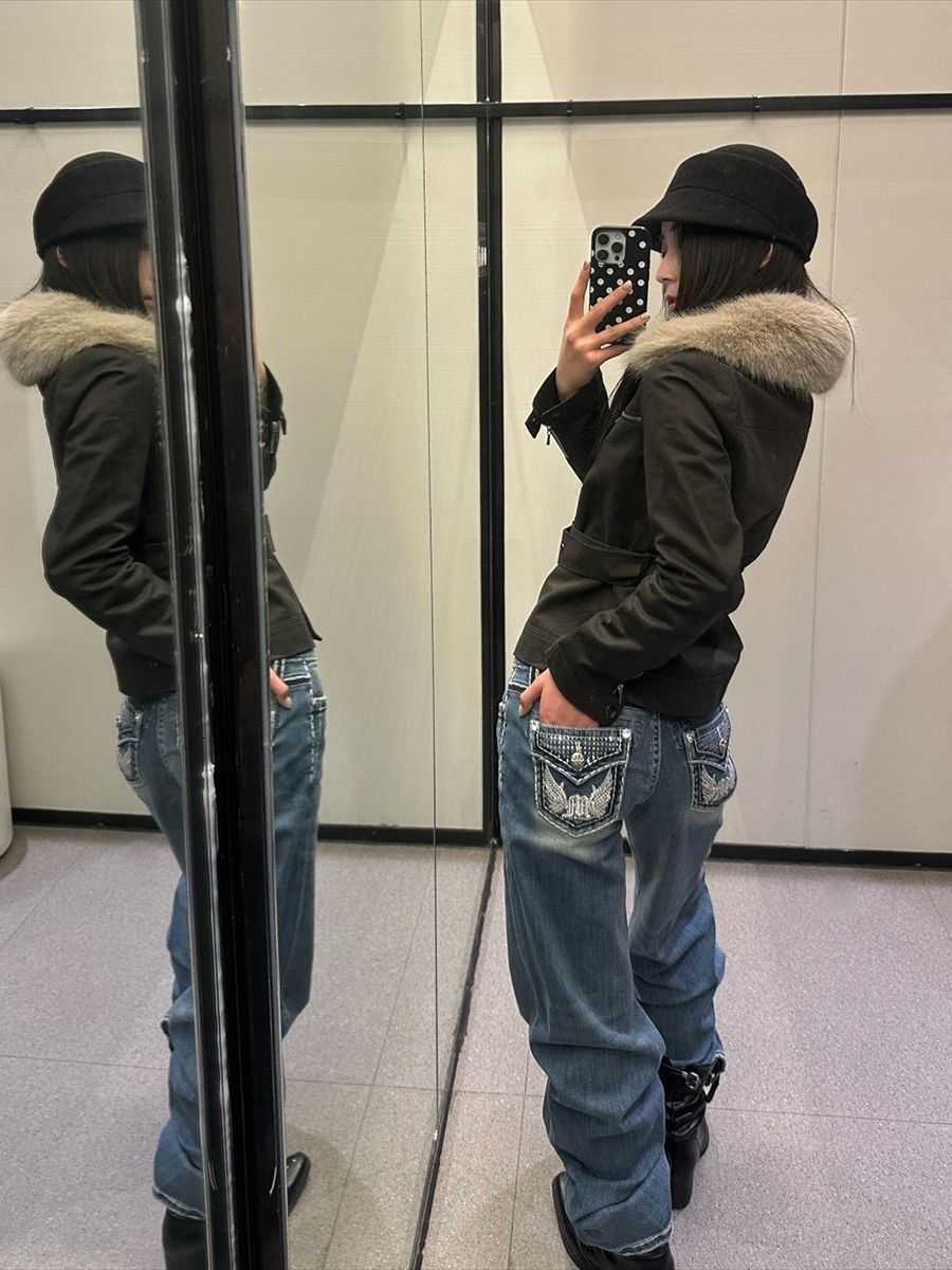1Blue Summer Y2k Women Pants Wash Cargo Jeans Vintage Baggy Denim Trousers Japanese 2000s Style Oversize Boyfriend Harajuku Jeans L260804