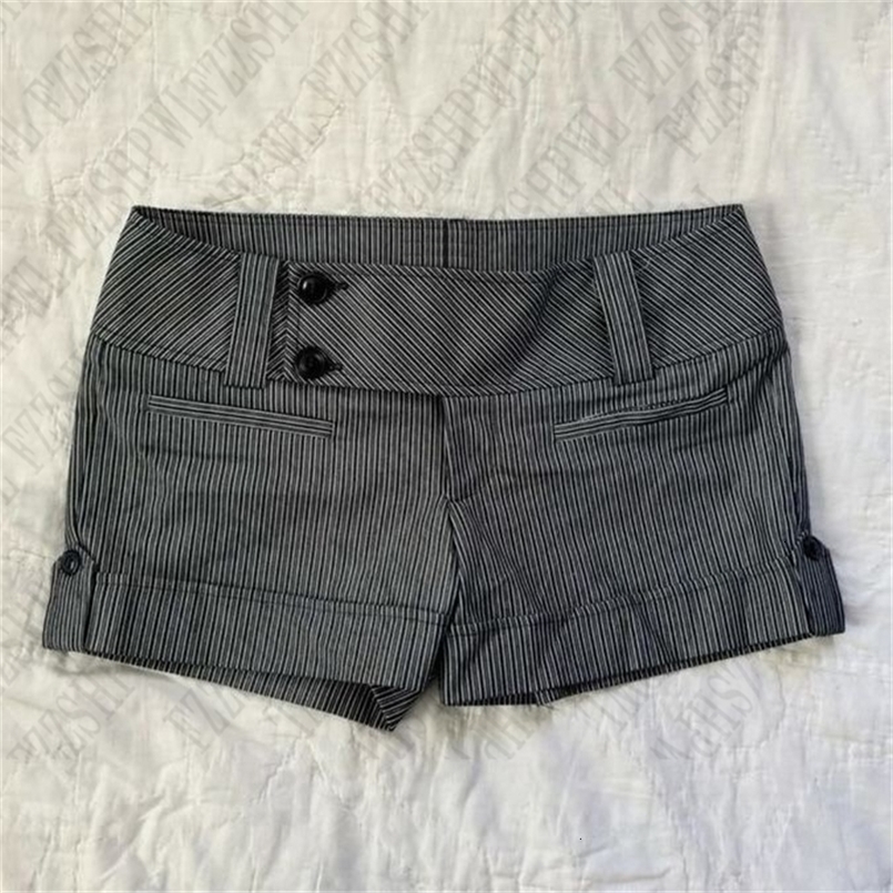 Stripes Aesthetic Women Shorts Classic 90s Clothing Y2K Fashion Vintage Short Pant Harajuku Lower garment Chic emo Bottoms 260611BJ