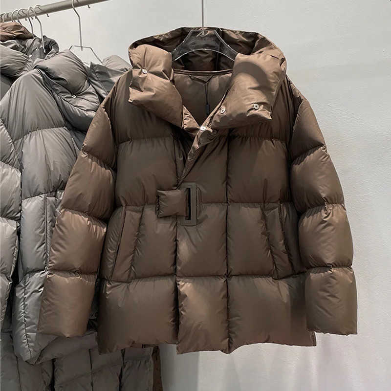 Winter Janveny 90 White Duck Down Jacket Women Female Thick Warm Loose Oversized Puffer Coat Outwear S260804JKA2
