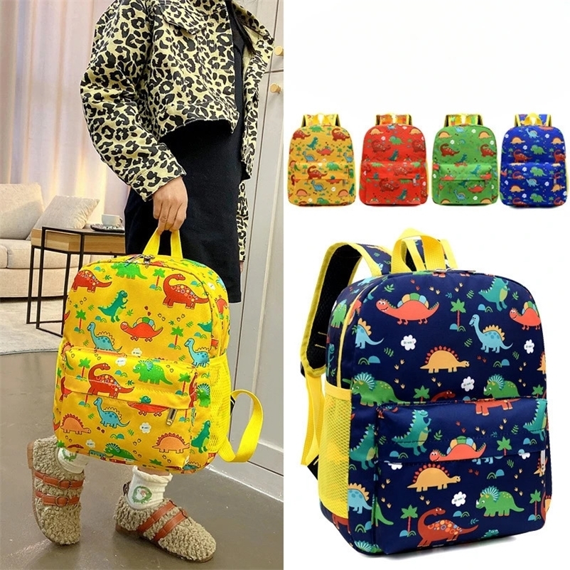 Kids Cartoon Backpack Preschool Kindergarten Bookbag Toddler School Bag for Boys Girls Dinosaurs Large Capacity Lightweight 260602BJ