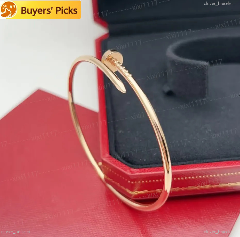 Bracelet thin Bracelets designer for women bangles 18K rose gold silver black nail bracelet Designer Jewelry personalized bangle Titanium Steel Quic