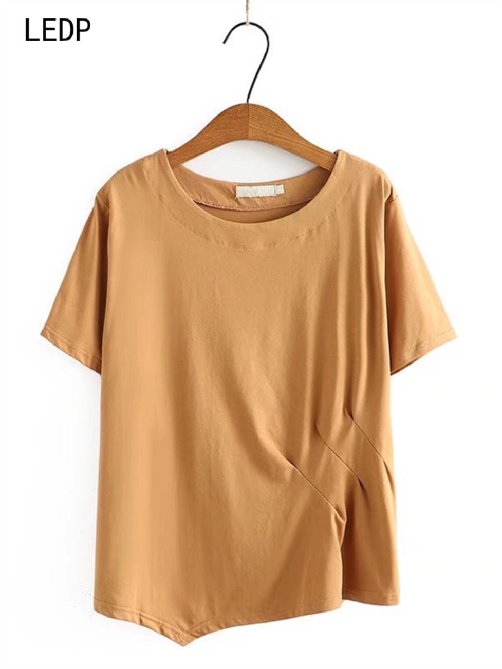137105 Suzhou broderie fleurs et oiseaux tridimensionnels grande taille T-shirt femme tissu mélangé de soie banquet style de luxe léger style min