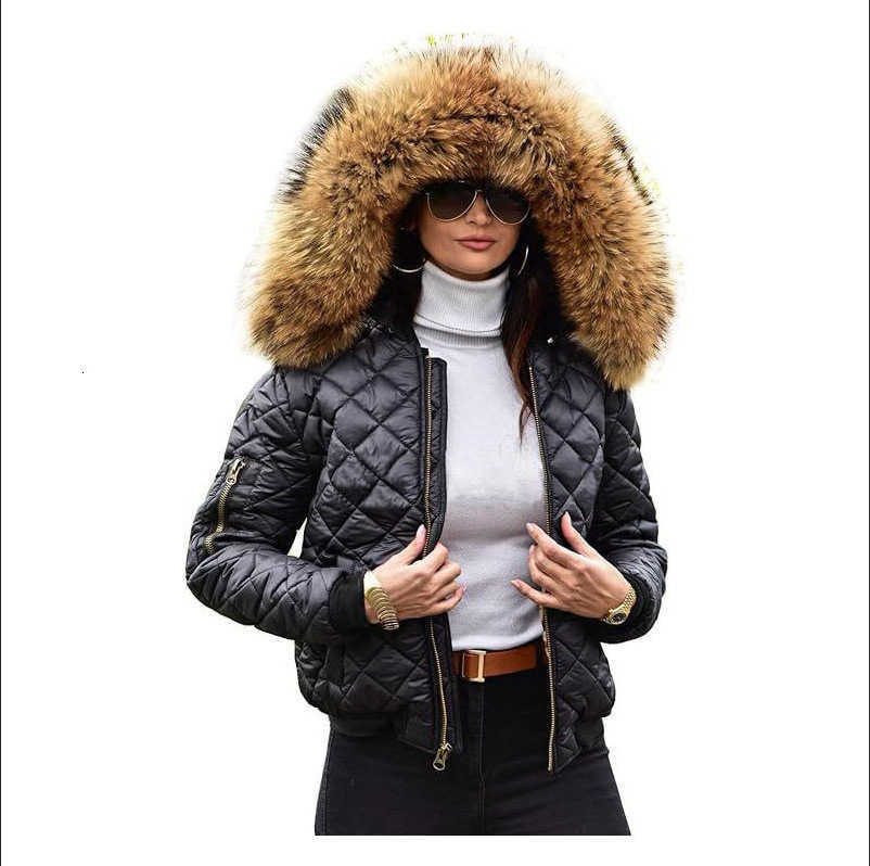 and Autumn Winter New Womens Cotton Padded Jacket Down Cotton Padded Jacket Short Hooded Womens Large Cotton Padded Jacket S2608045JPB