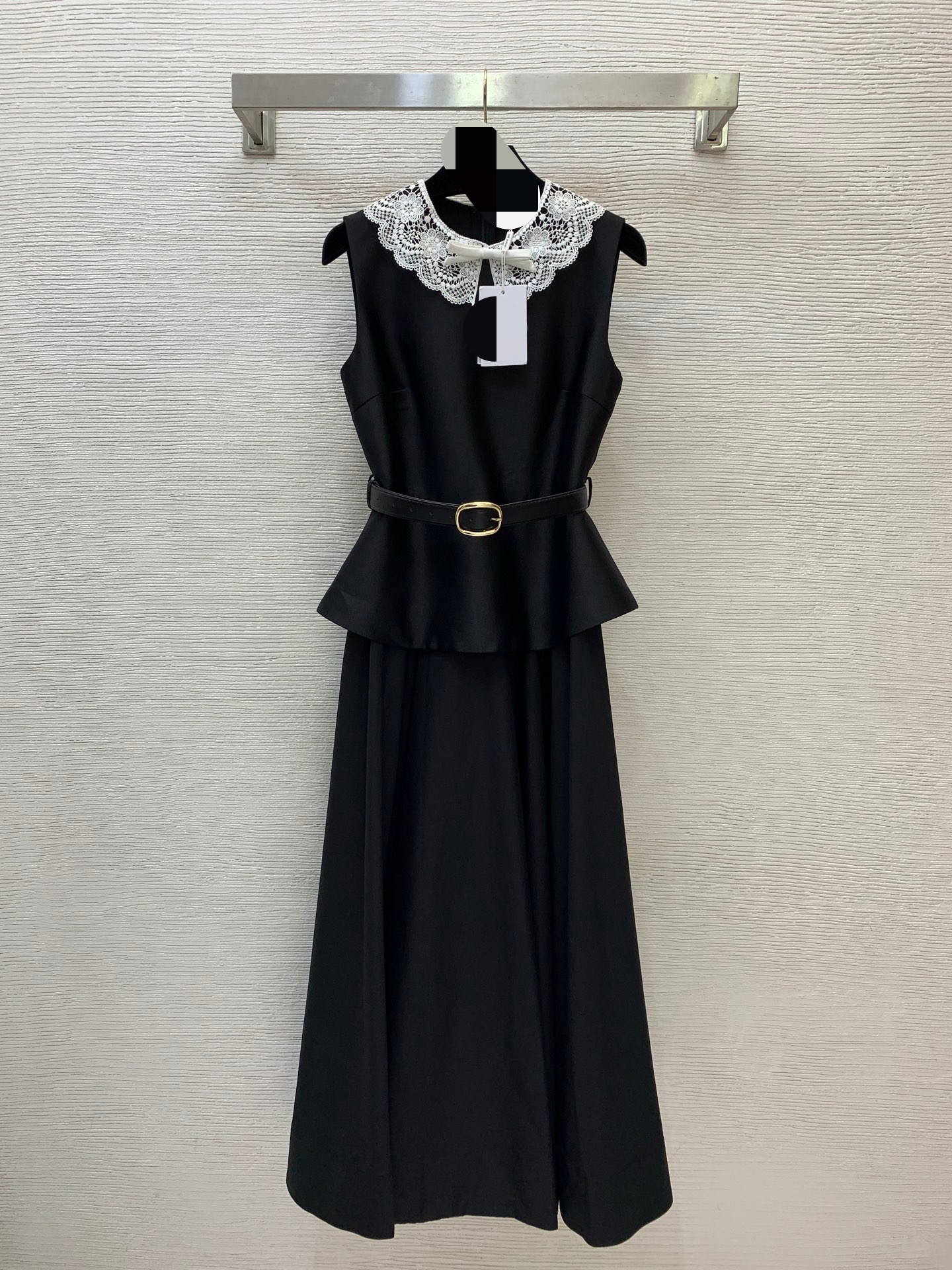 G26080484 2026 new style fake two-piece formal dress gown with sleeveless design and belt included! black