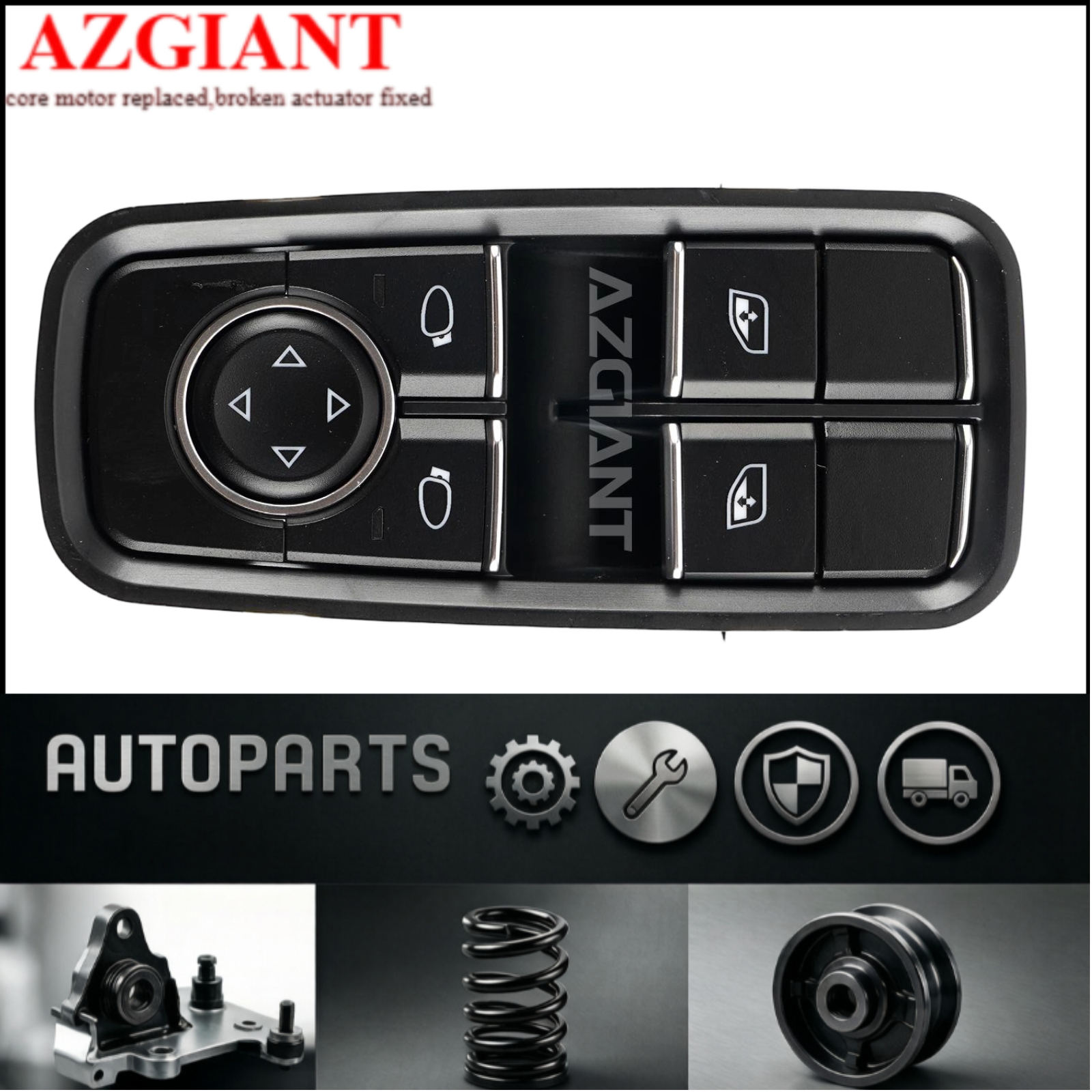 AZGIANT interrupteur principal de fenêtre électrique universel, bouton de commande principal de régulateur de fenêtre pour Porsche 911 Carrera 71