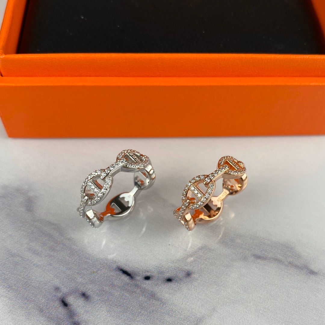 rings women's Designer rings for woman luxurious ring jewelry high-quality H brand lock hairband clasp three-in-one wedding ring Band Rings Eng